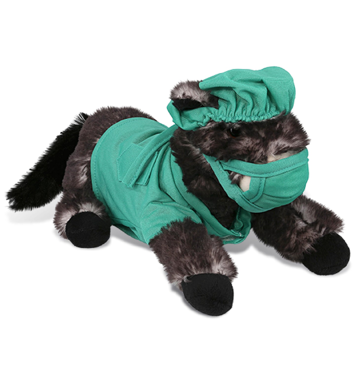 PLUSH DOCTOR - SUPER SOFT PLUSH - LYING BLACK HORSE