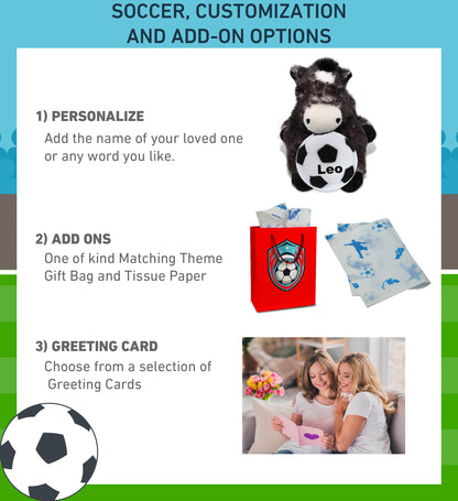 SUPER SOFT PLUSH - LYING BLACK HORSE WITH SOCCER PLUSH