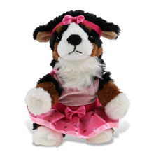 SUPER SOFT PLUSH - BERNESE DOG WITH BALLERINA DRESS UP