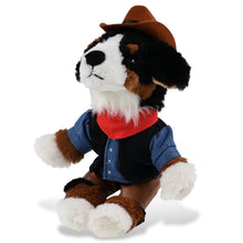SUPER SOFT PLUSH - BERNESE DOG With COWBOY Dress Up