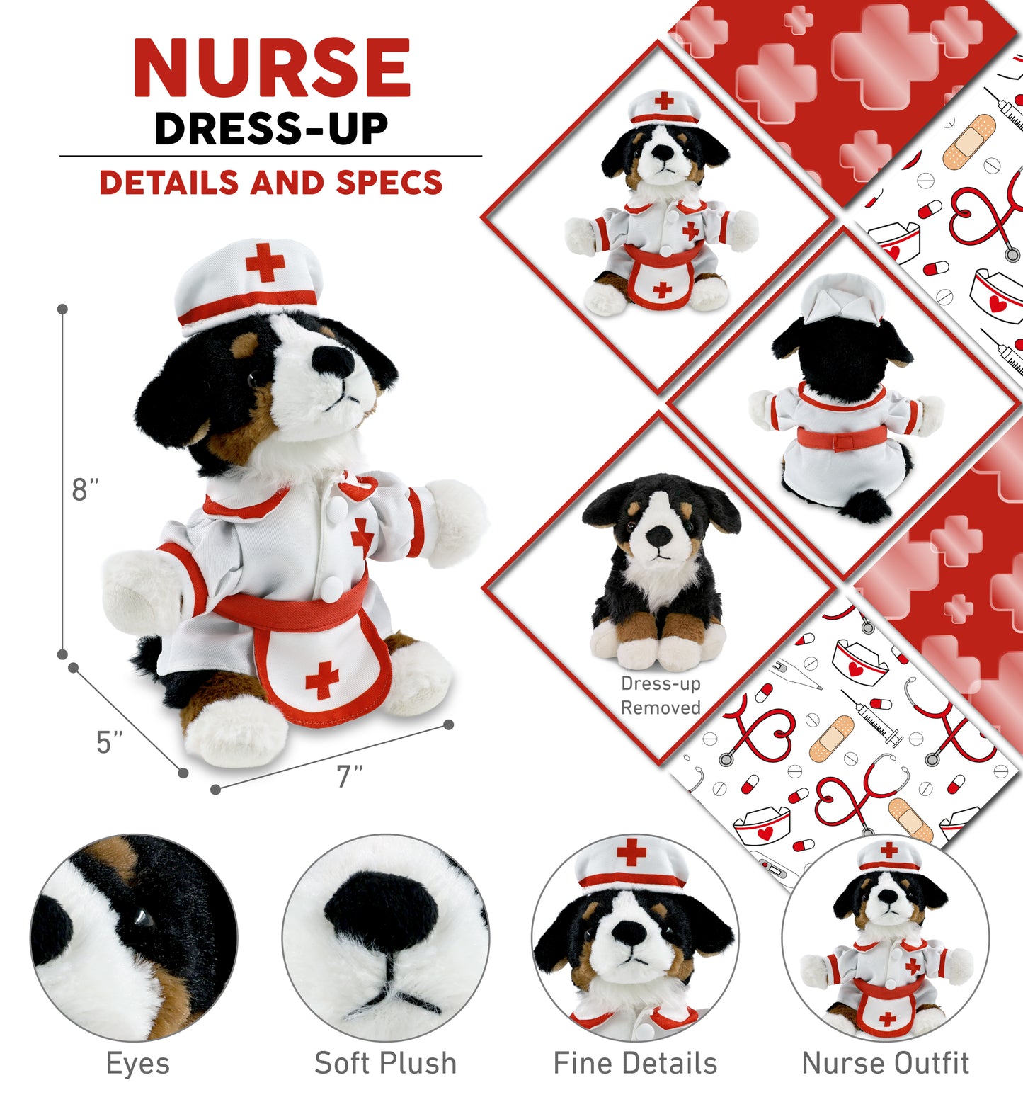 SUPER SOFT PLUSH - BERNESE DOG NURSE