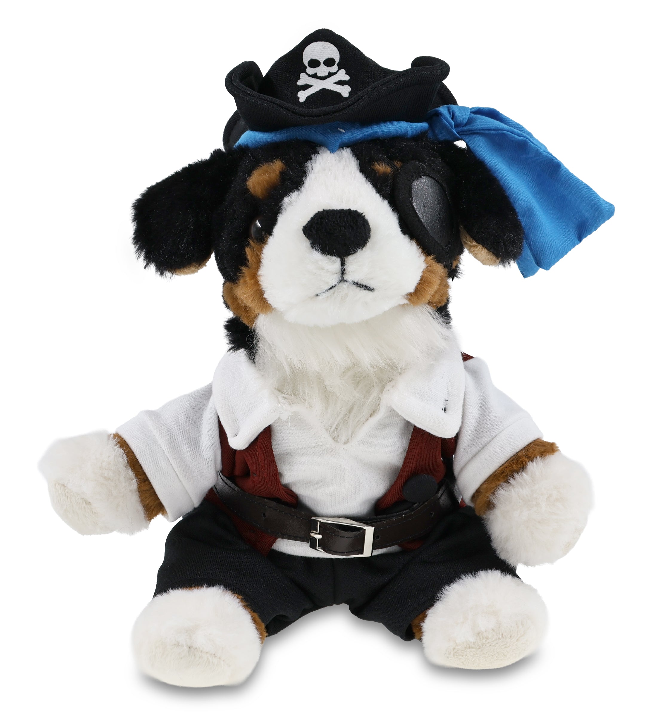 SUPER SOFT PLUSH - BERNESE DOG PIRATE DRESS UP