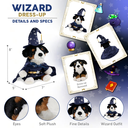 SUPER SOFT PLUSH - BERNESE DOG WIZARD
