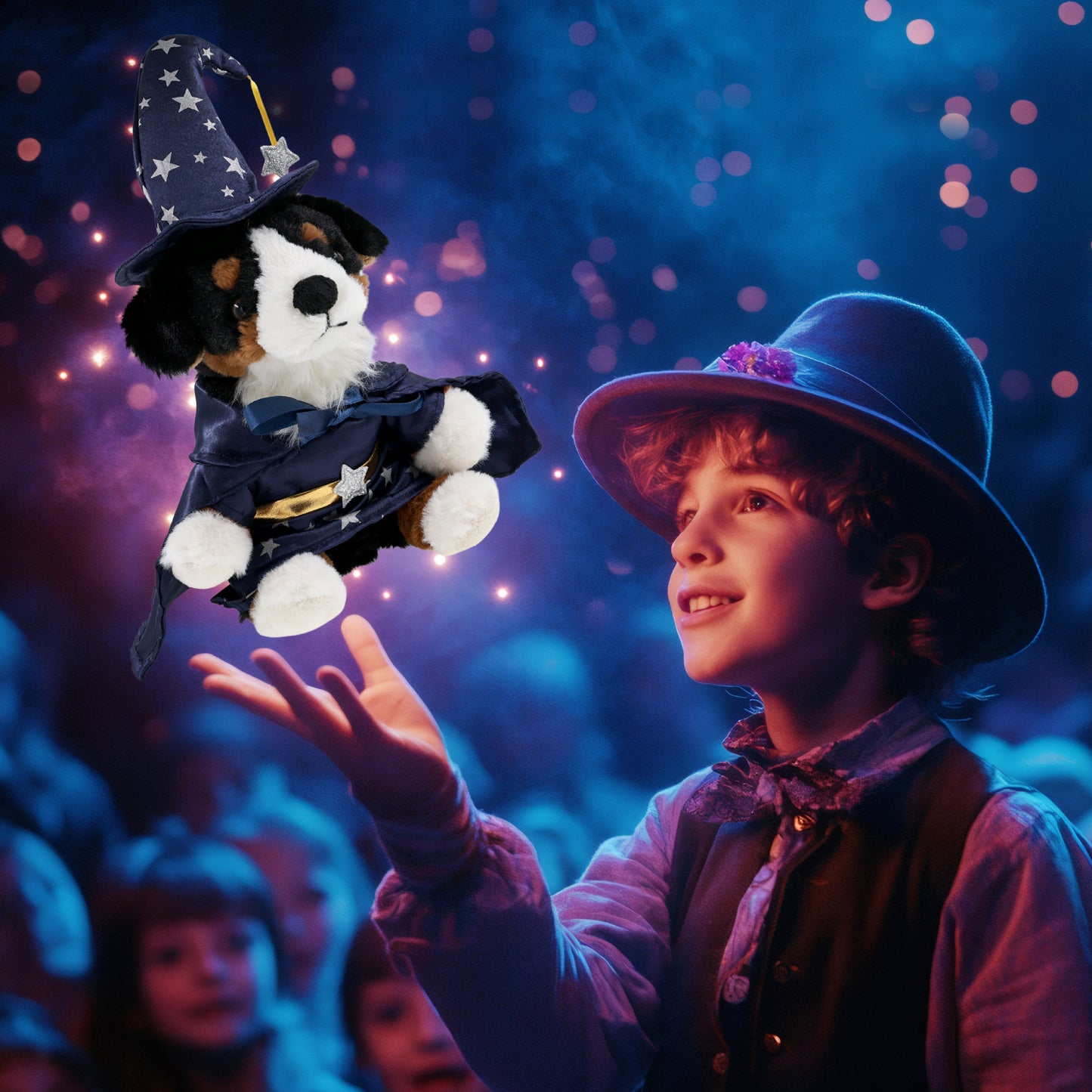 SUPER SOFT PLUSH - BERNESE DOG WIZARD