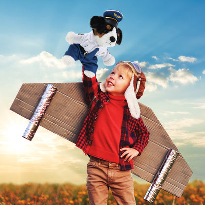 SUPER SOFT PLUSH - BERNESE DOG PILOT DRESS UP