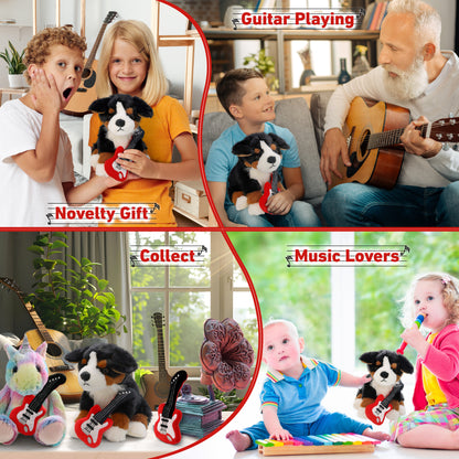 SUPER SOFT PLUSH - BERNESE DOG WITH GUITAR ADD ON