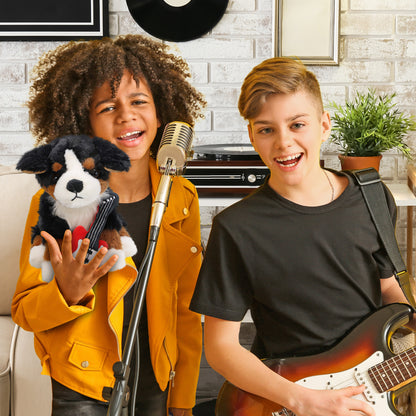 SUPER SOFT PLUSH - BERNESE DOG WITH GUITAR ADD ON