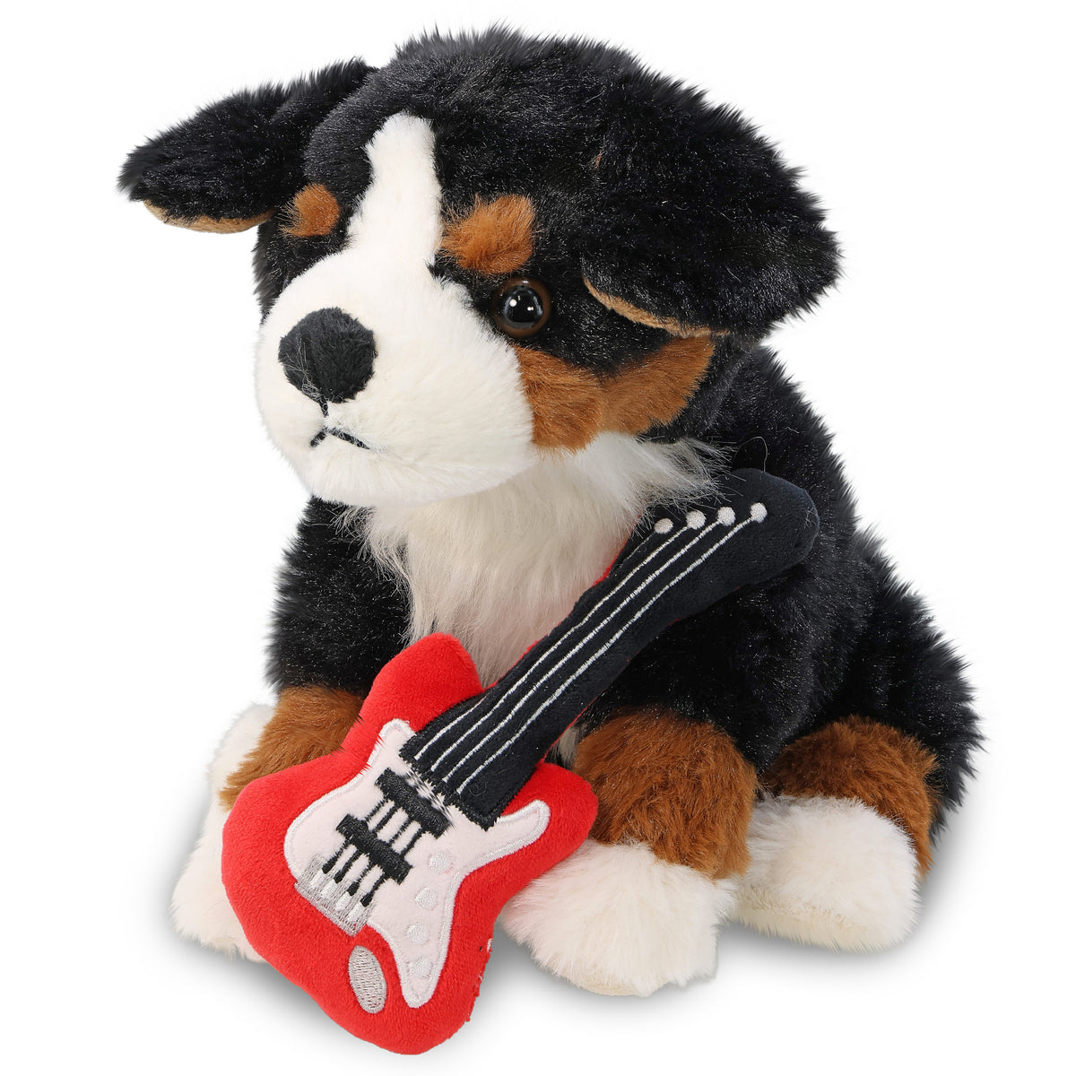 SUPER SOFT PLUSH - BERNESE DOG WITH GUITAR ADD ON