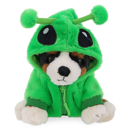 SUPER SOFT PLUSH - BERNESE DOG WITH ALIEN SWEATER