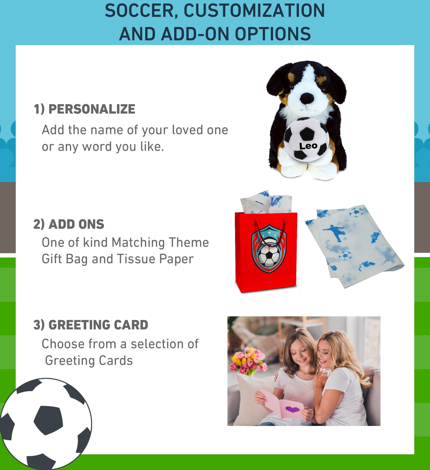 SUPER SOFT PLUSH - BERNESE DOG WITH SOCCER PLUSH