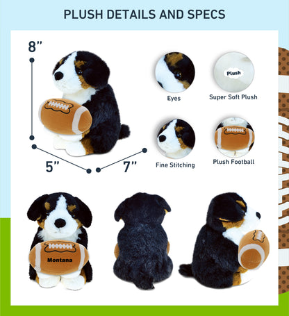 SUPER SOFT PLUSH - BERNESE DOG WITH FOOTBALL PLUSH