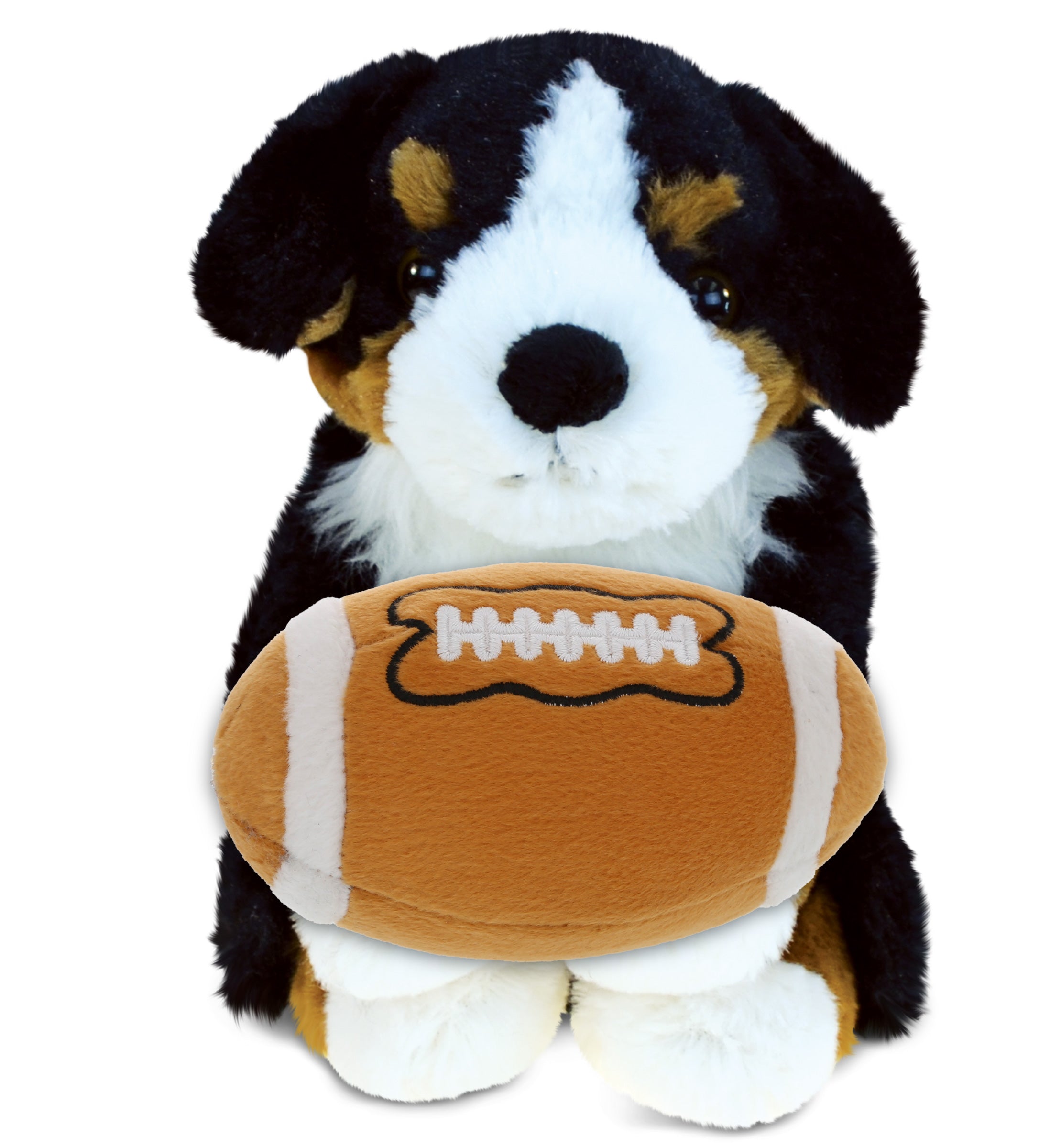 SUPER SOFT PLUSH - BERNESE DOG WITH FOOTBALL PLUSH