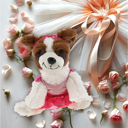 SUPER SOFT PLUSH - ST. BERNARD DOG WITH BALLERINA DRESS UP