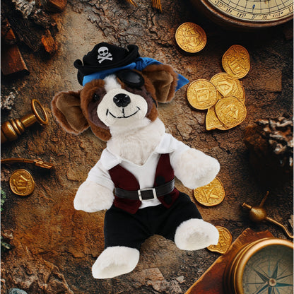 SUPER SOFT PLUSH - ST. BERNARD DOG PIRATE DRESS UP