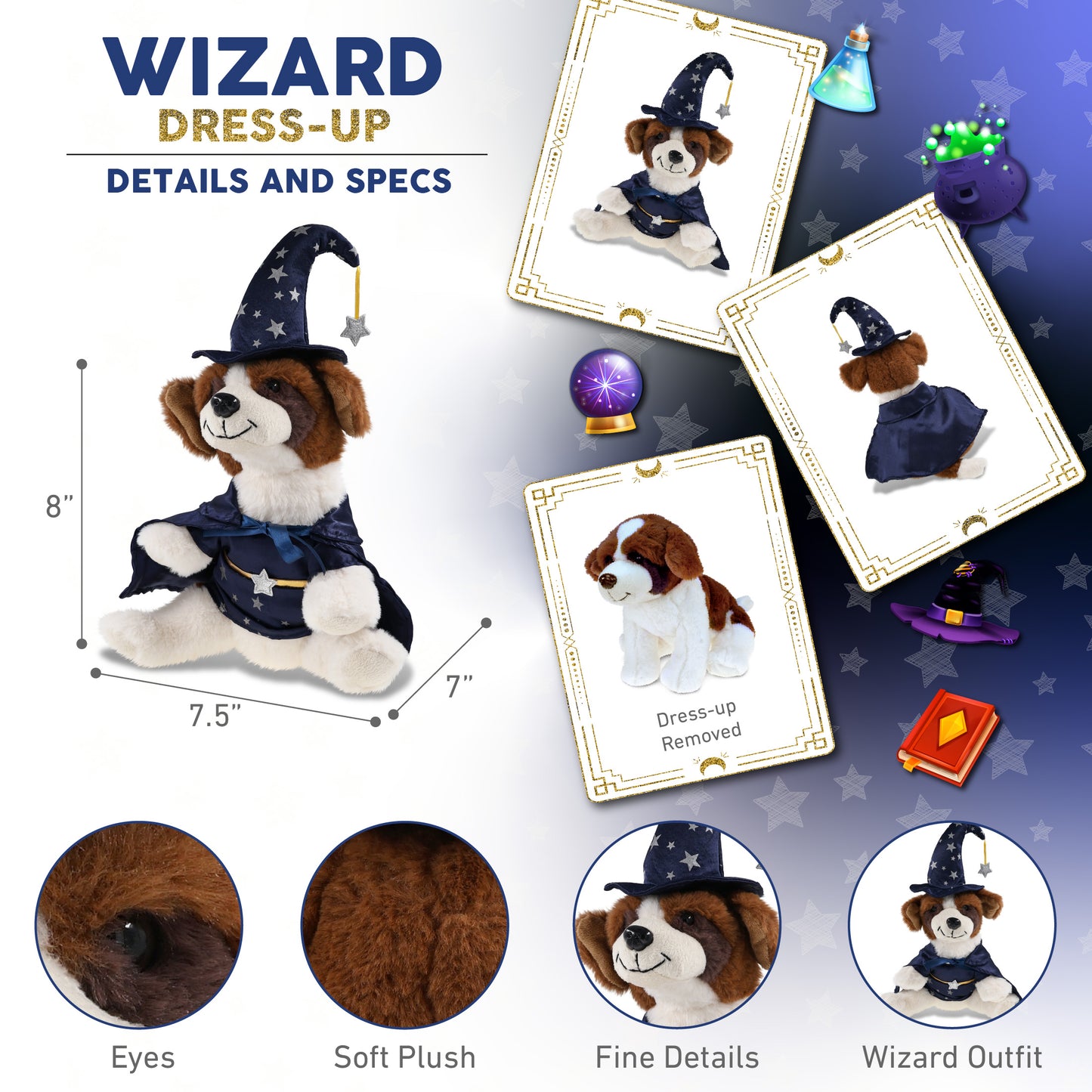 SUPER SOFT PLUSH - ST. BERNARD DOG WIZARD
