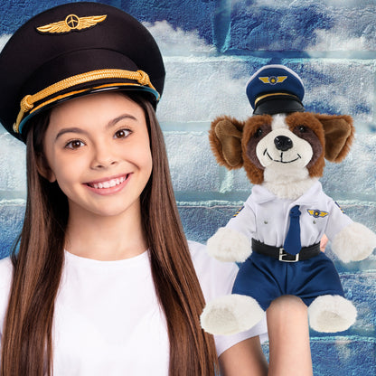 SUPER SOFT PLUSH - ST. BERNARD DOG PILOT DRESS UP