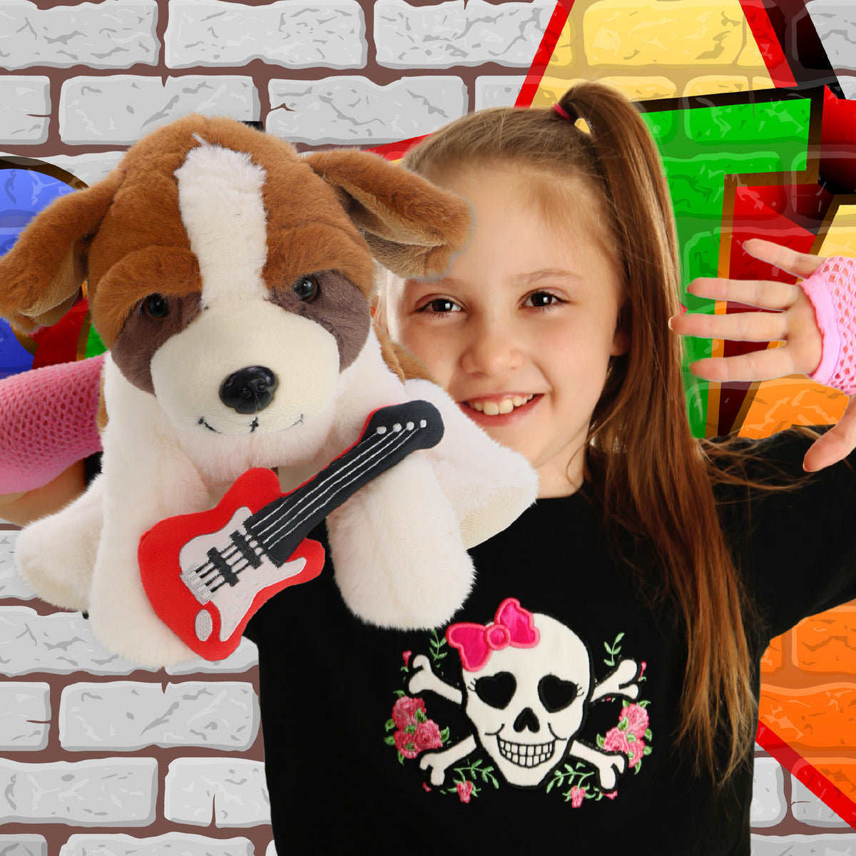 SUPER SOFT PLUSH - ST. BERNARD DOG WITH GUITAR ADD ON