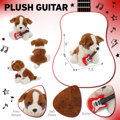 SUPER SOFT PLUSH - ST. BERNARD DOG WITH GUITAR ADD ON