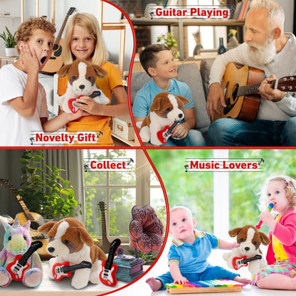 SUPER SOFT PLUSH - ST. BERNARD DOG WITH GUITAR ADD ON