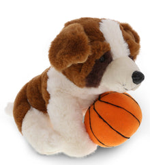 PLUSH BASKETBALL - SUPER SOFT PLUSH - ST. BERNARD DOG