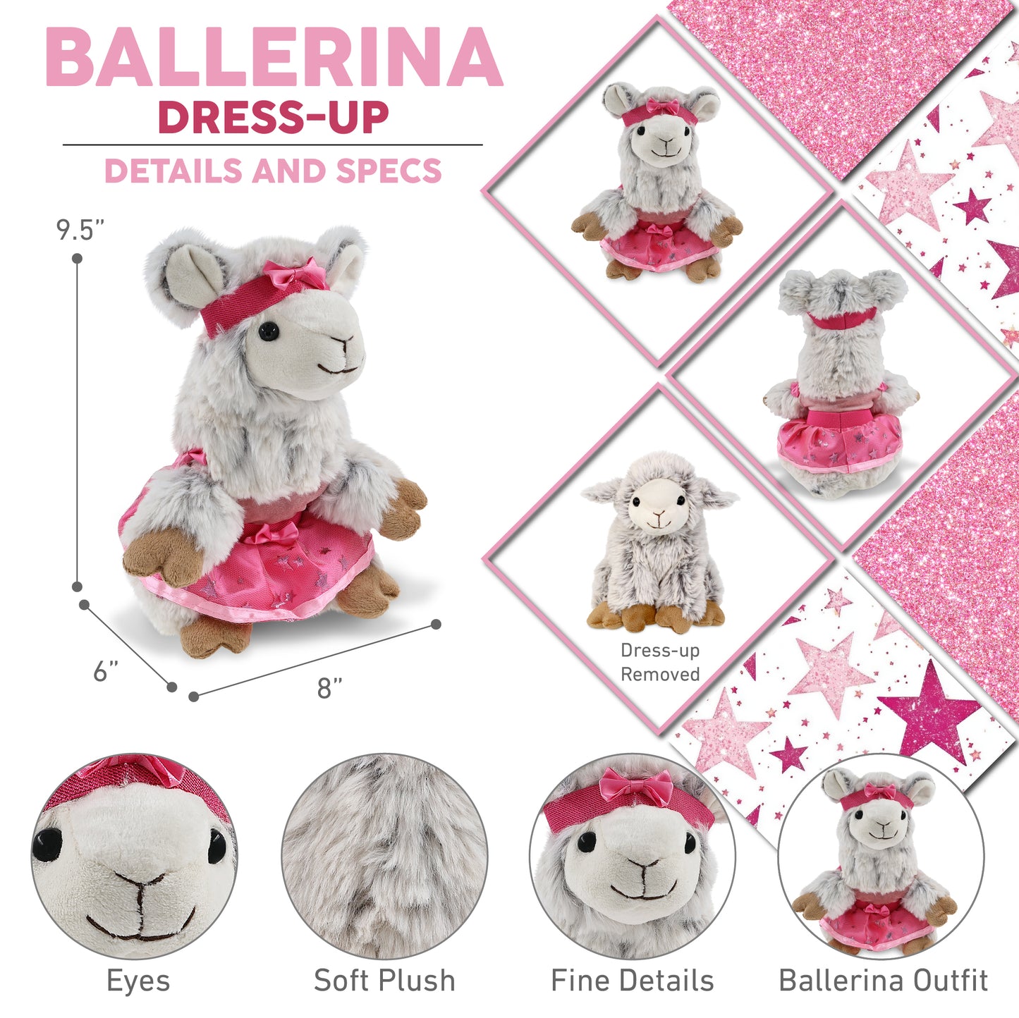 SUPER SOFT PLUSH - SQUAT SHEEP BALLERINA