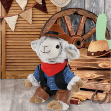 SUPER SOFT PLUSH - SQUAT SHEEP COWBOY DRESS UP