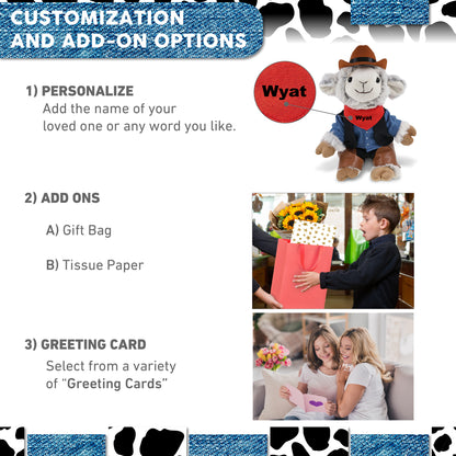 SUPER SOFT PLUSH - SQUAT SHEEP COWBOY DRESS UP