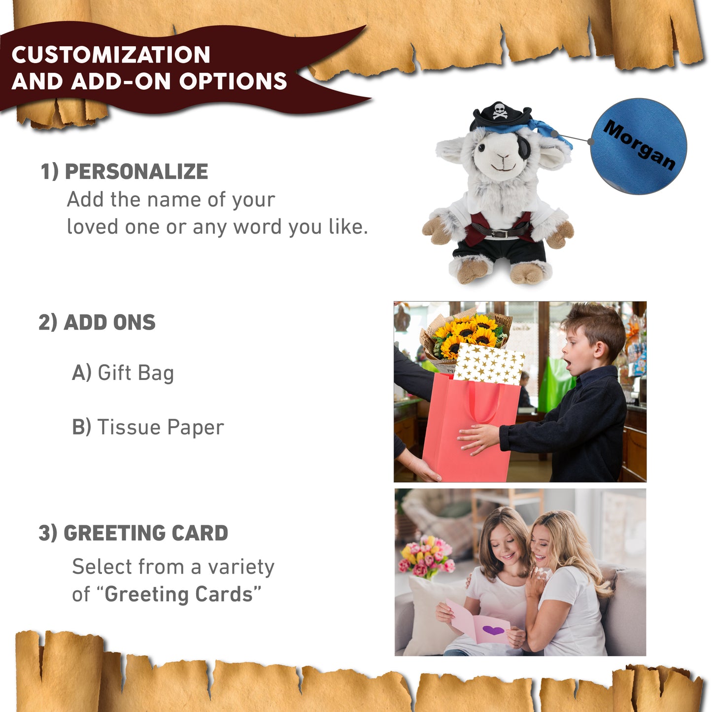 SUPER SOFT PLUSH - SQUAT SHEEP PIRATE DRESS UP