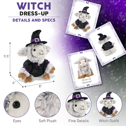 SUPER SOFT PLUSH - SQUAT SHEEP WITCH DRESS UP