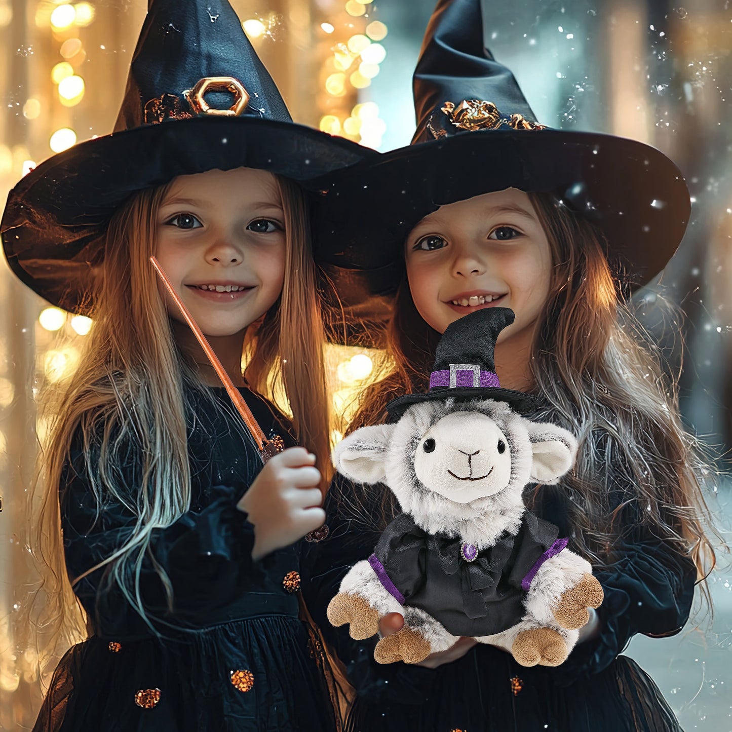 SUPER SOFT PLUSH - SQUAT SHEEP WITCH DRESS UP