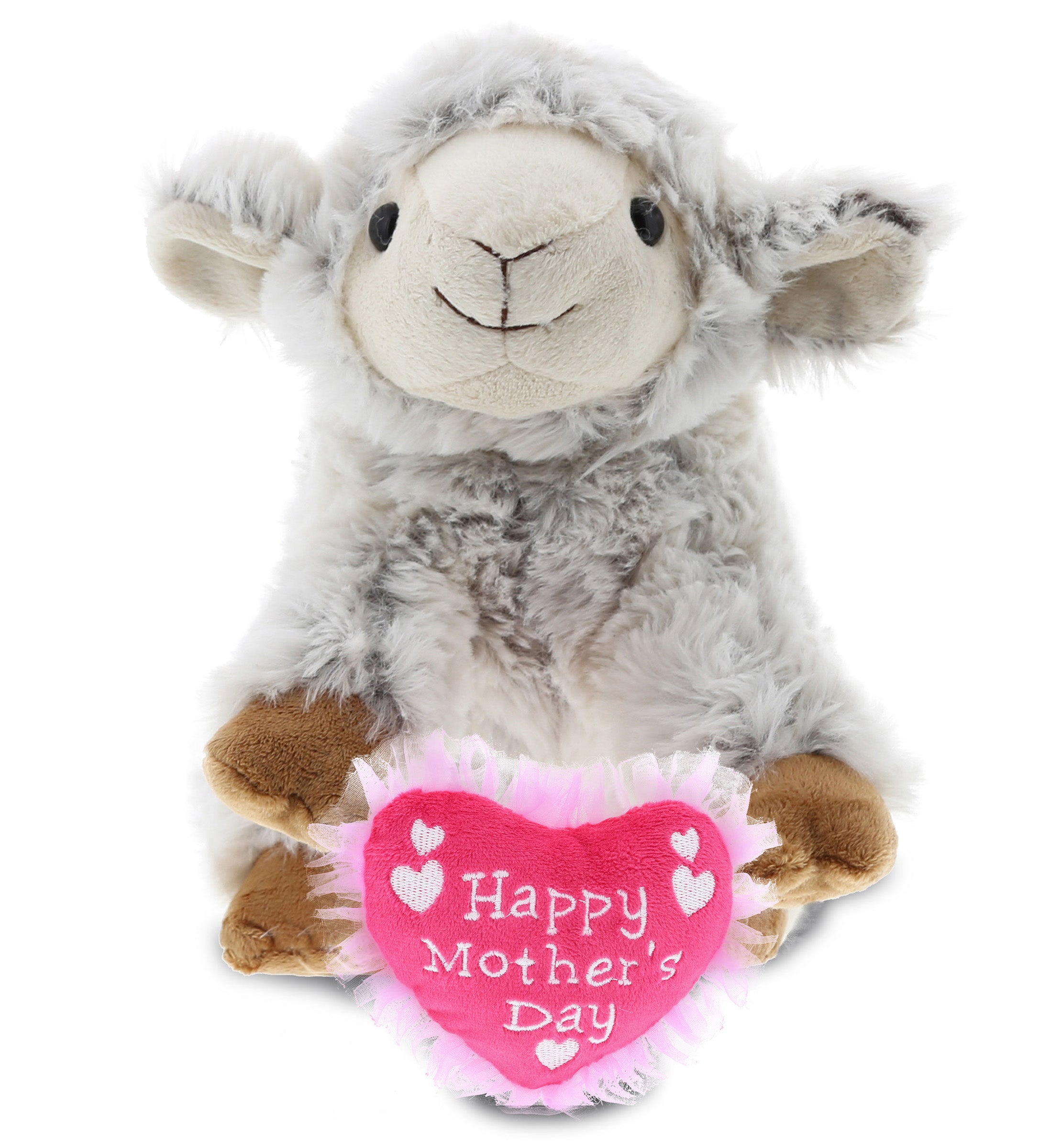 PLUSH MOTHERS DAY HEART - SUPER SOFT PLUSH - SQUAT SHEEP