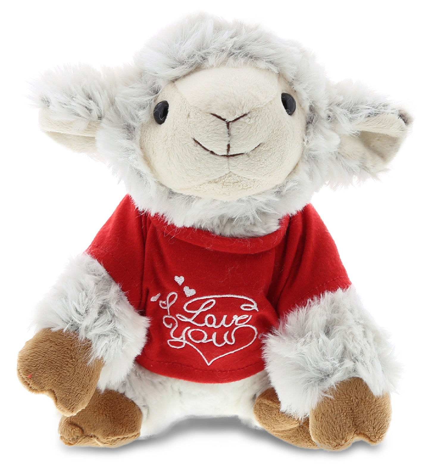 PLUSH I LOVE YOU RED SHIRT- SUPER SOFT PLUSH - SQUAT SHEEP