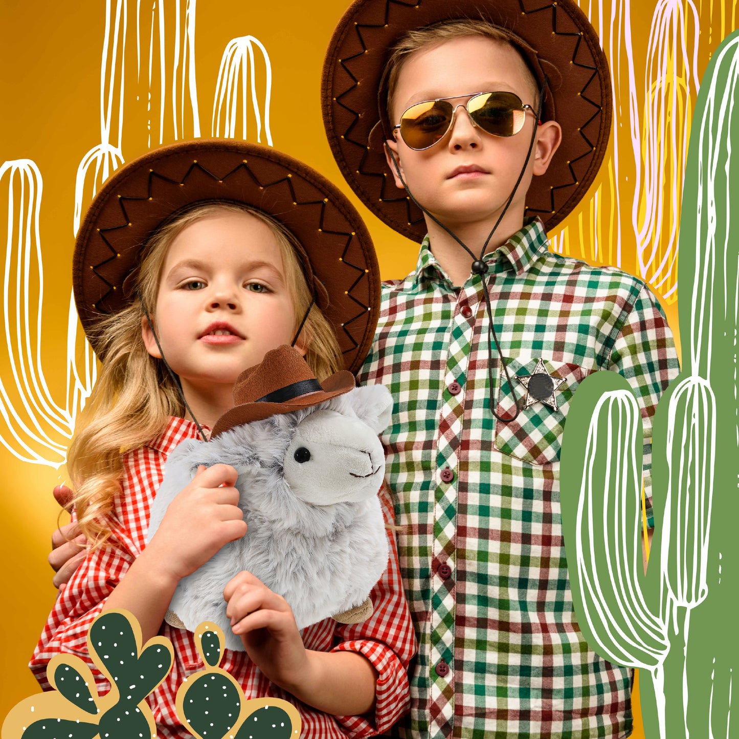 SUPER SOFT PLUSH - SHEEP COWBOY DRESS UP