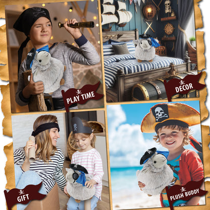 SUPER SOFT PLUSH - SHEEP PIRATE DRESS UP
