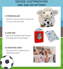 SUPER SOFT PLUSH - SHEEP WITH SOCCER PLUSH