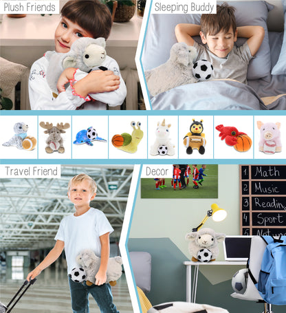 SUPER SOFT PLUSH - SHEEP WITH SOCCER PLUSH