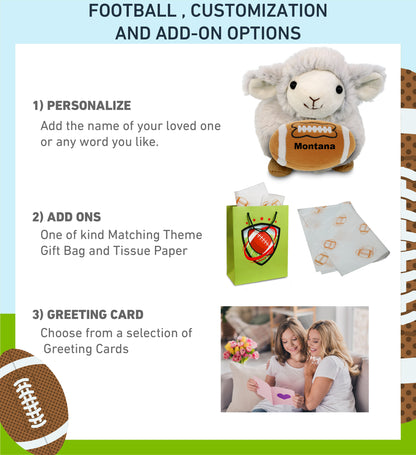 SUPER SOFT PLUSH - SHEEP WITH FOOTBALL PLUSH