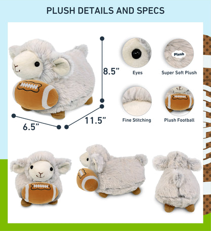 SUPER SOFT PLUSH - SHEEP WITH FOOTBALL PLUSH