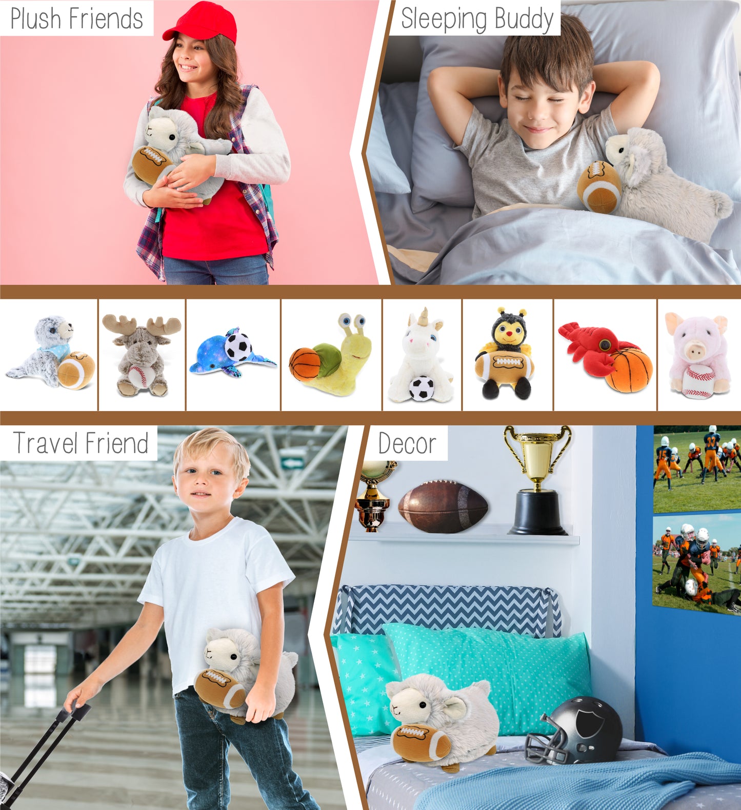 SUPER SOFT PLUSH - SHEEP WITH FOOTBALL PLUSH