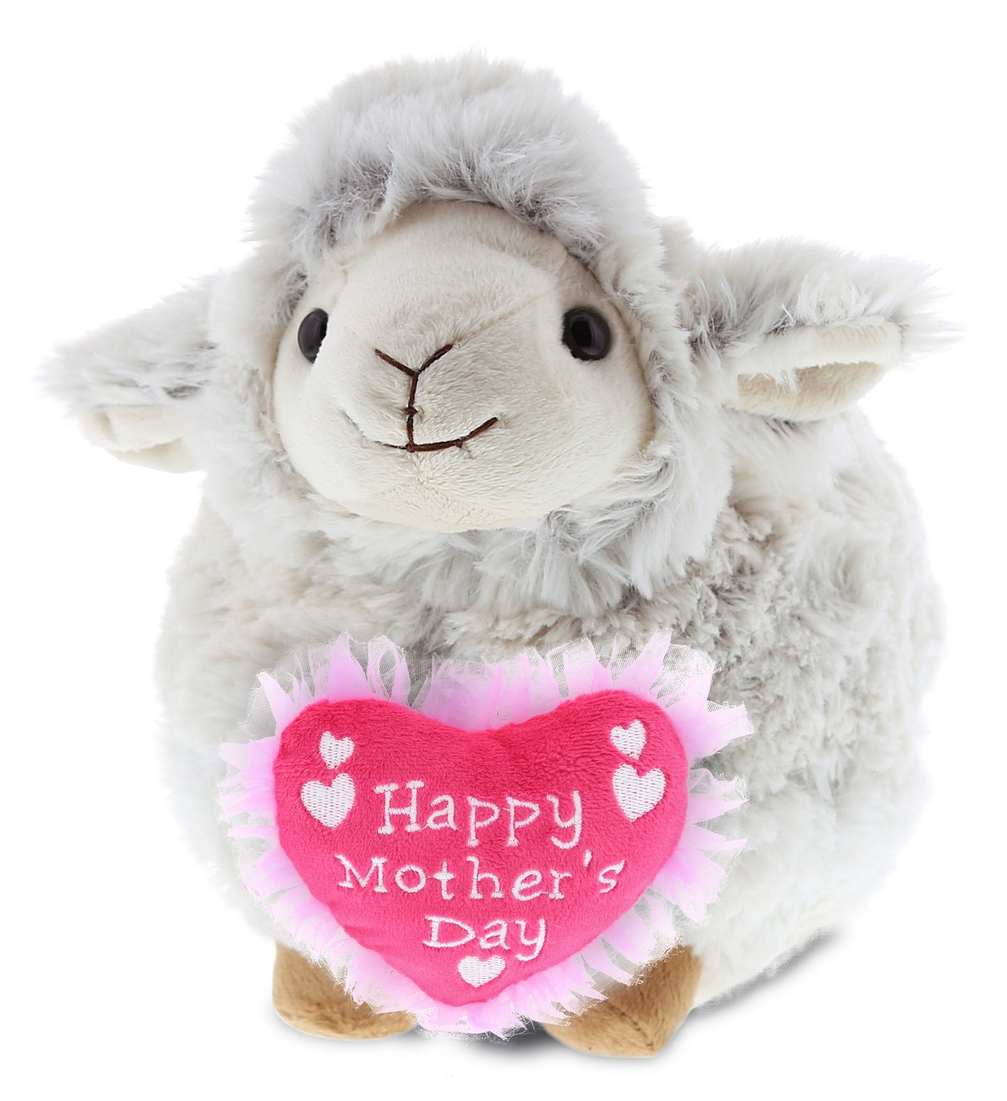 PLUSH MOTHERS DAY HEART - SUPER SOFT PLUSH - SHEEP