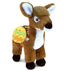DolliBu Super Soft Standing Deer with Yellow Easter Egg Plush - 12.5 Inches