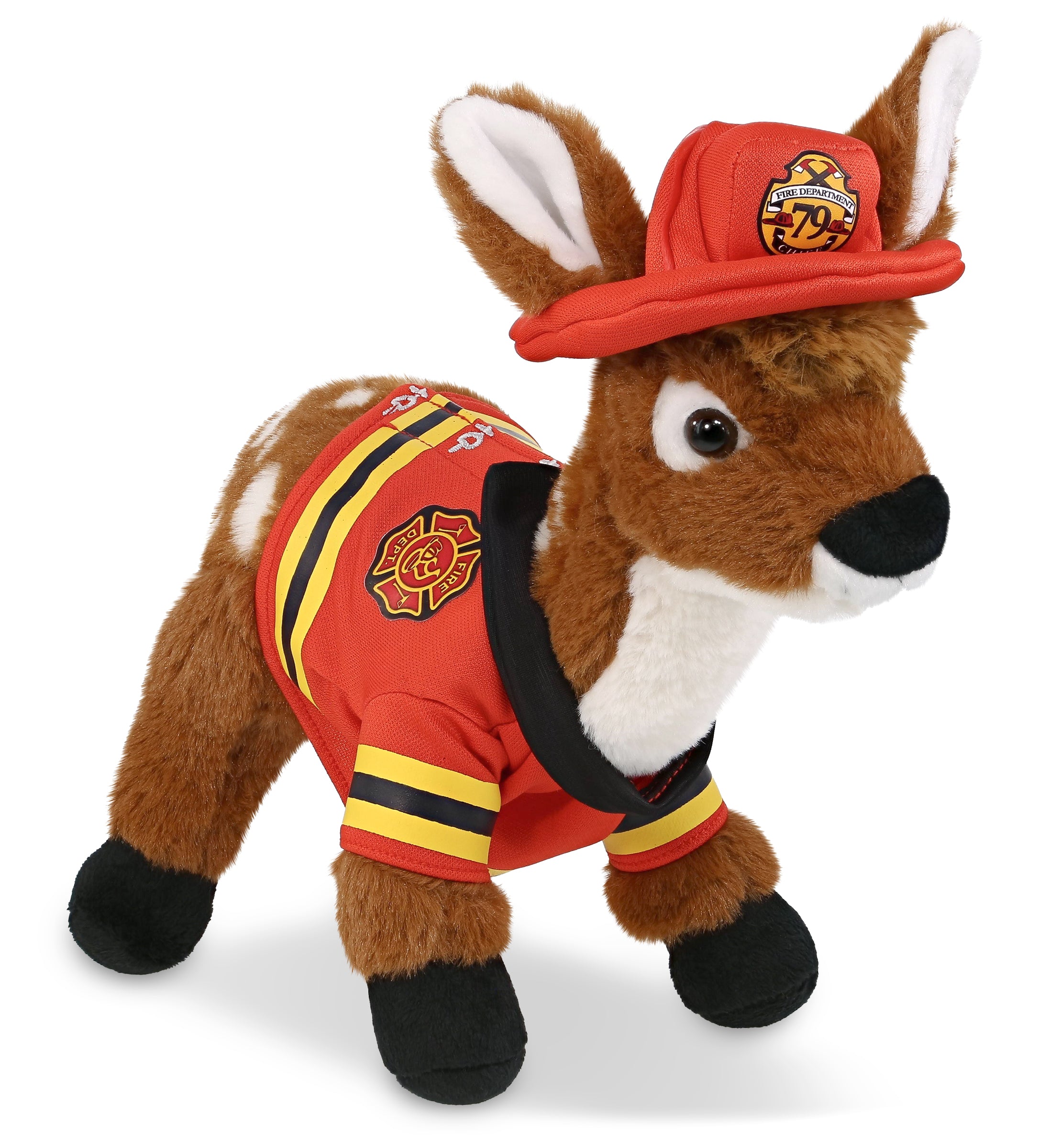 PLUSH FIREMAN - SUPER SOFT PLUSH - STANDING DEER LARGE