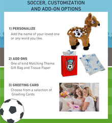 SUPER SOFT PLUSH - STANDING DEER LARGE WITH SOCCER PLUSH