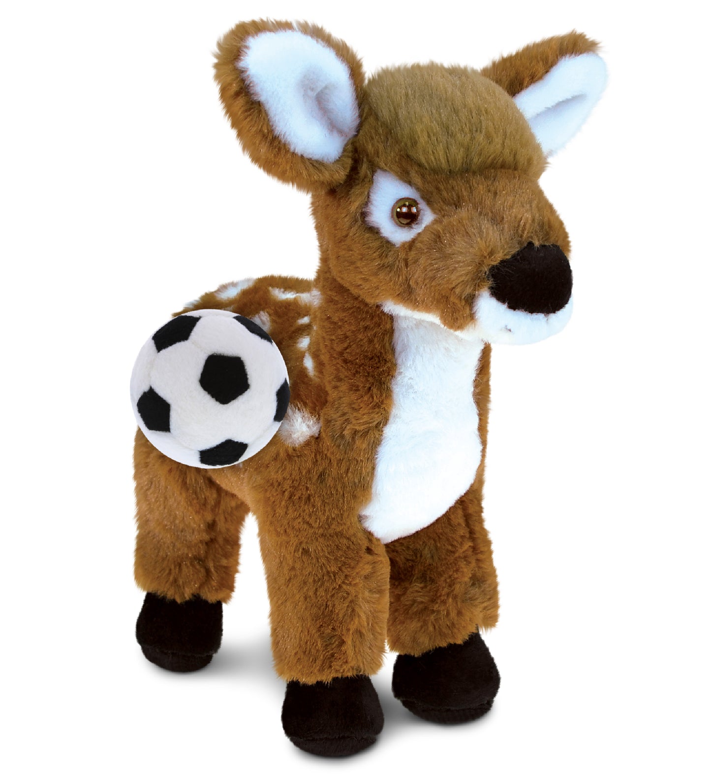 SUPER SOFT PLUSH - STANDING DEER LARGE WITH SOCCER PLUSH