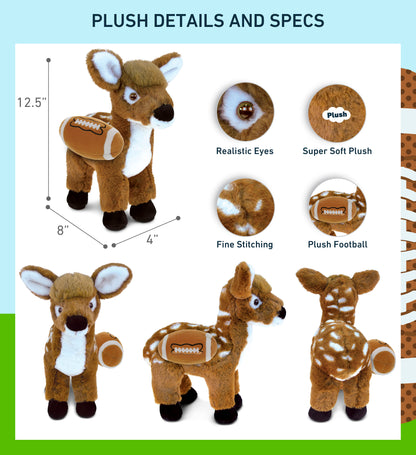 SUPER SOFT PLUSH - STANDING DEER LARGE WITH FOOTBALL PLUSH