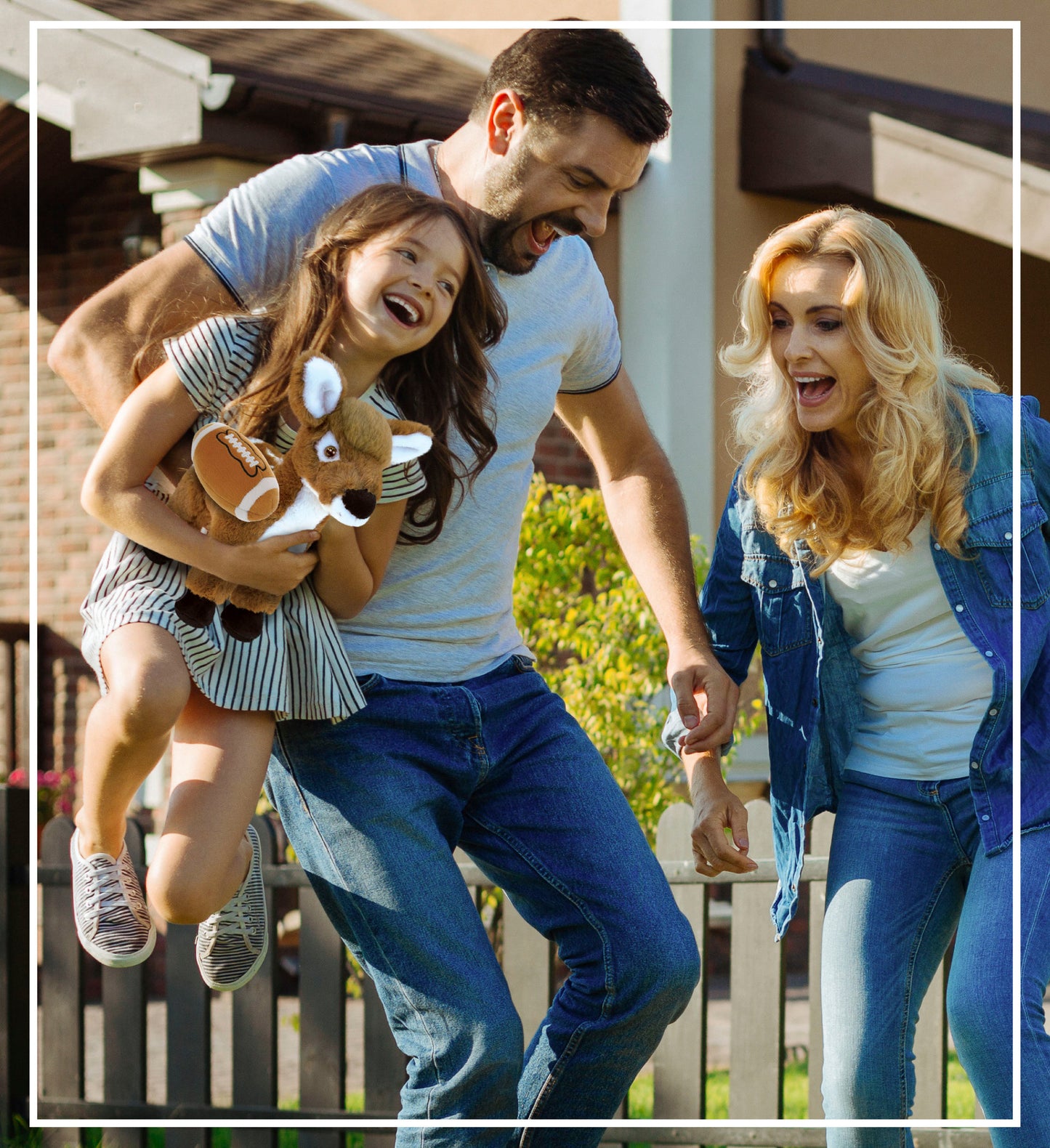 SUPER SOFT PLUSH - STANDING DEER LARGE WITH FOOTBALL PLUSH