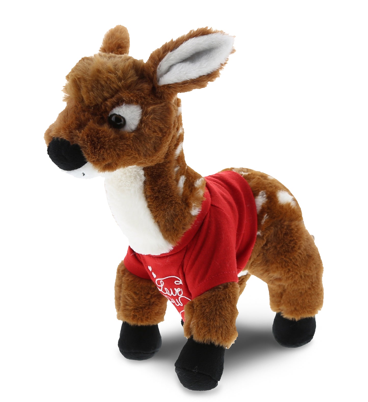 PLUSH I LOVE YOU RED SHIRT- SUPER SOFT PLUSH - STANDING DEER LARGE