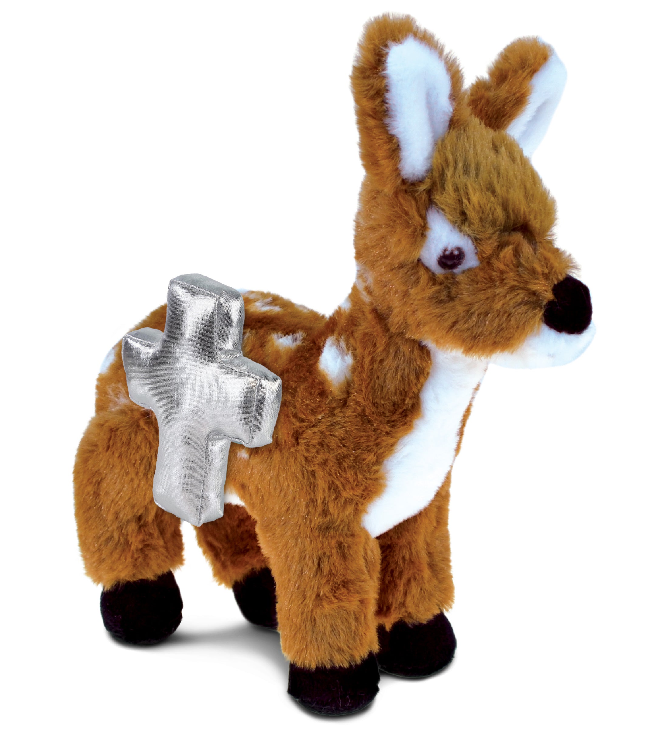 PLUSH CROSS - SUPER SOFT PLUSH - STANDING DEER SMALL