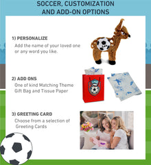 SUPER SOFT PLUSH - STANDING DEER SMALL WITH SOCCER PLUSH