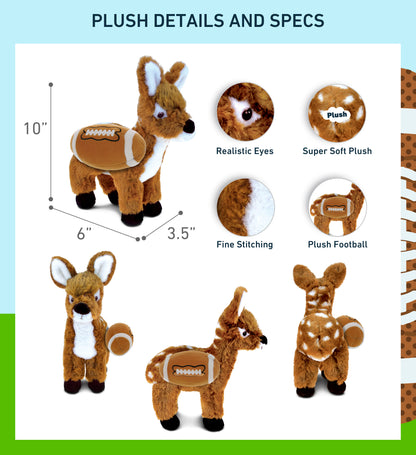 SUPER SOFT PLUSH - STANDING DEER SMALL WITH FOOTBALL PLUSH